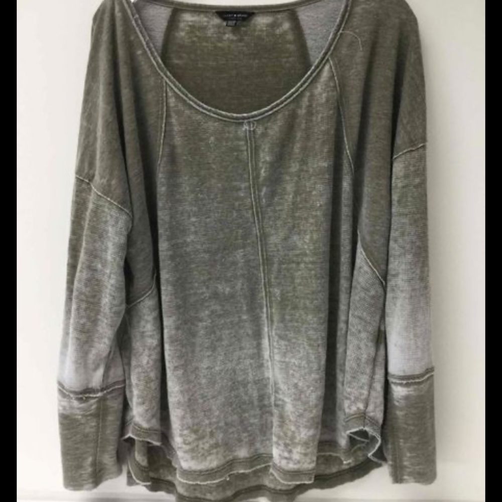 Lucky brand burnout long sleeve top - Picture 2 of 5